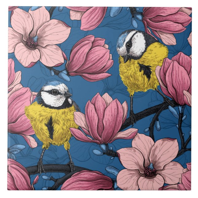 Spring time ceramic tile (Front)