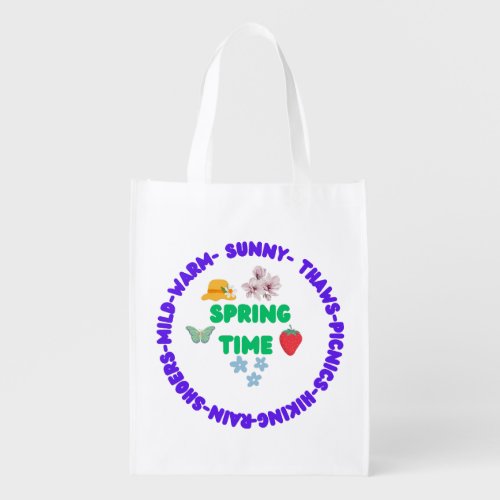 spring time  grocery bag