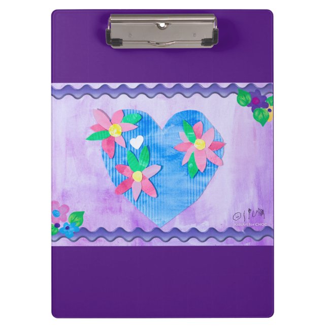 Spring Time Heart - Kids Art for CHOC Clipboard (Front)