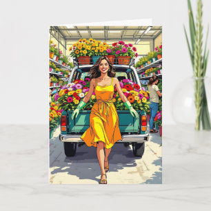 Spring-time Humor Time for Plant Shopping Funny Card