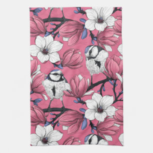 Spring time in pink kitchen towel
