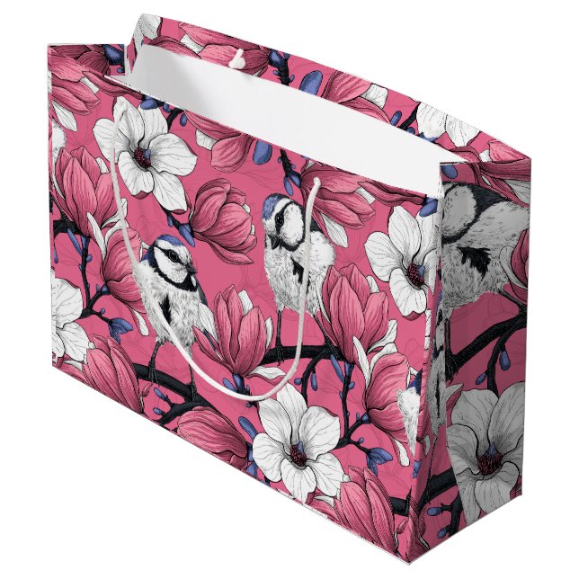 Spring time in pink large gift bag (Back Angled)
