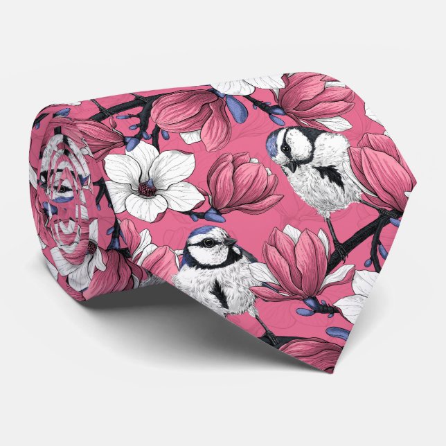 Spring time in pink neck tie (Rolled)