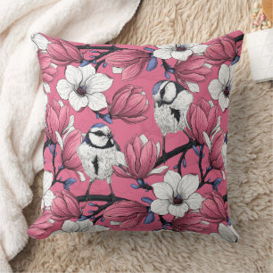 Spring time in pink throw pillow