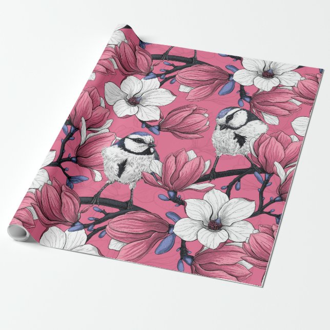 Spring time in pink wrapping paper (Unrolled)