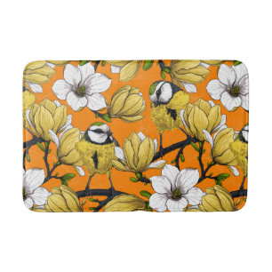 Spring time in yellow bath mat