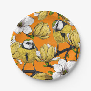 Spring time in yellow paper plates
