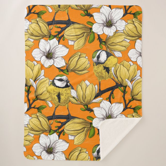 Spring time in yellow sherpa blanket (Front)