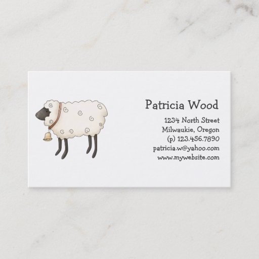 Customizable Spring Time · Sheep Business Card
