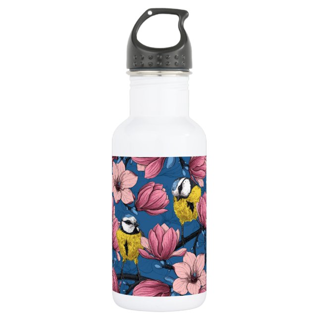 Spring time stainless steel water bottle (Front)