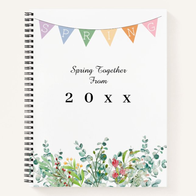 Spring Together Plan Floral Notebook (Front)