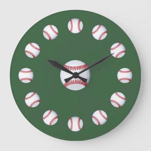 Spring Training Time New Baseball Season Fans Large Clock