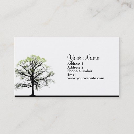 Customizable Spring Tree 2 Business Cards