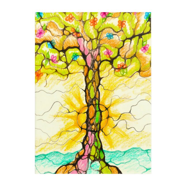 Spring tree acrylic print (Front)