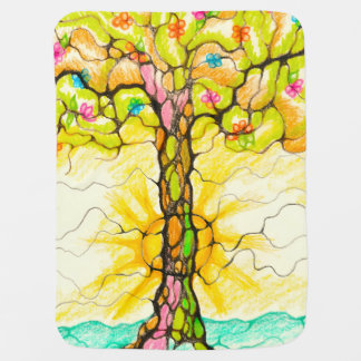 Spring tree baby blanket