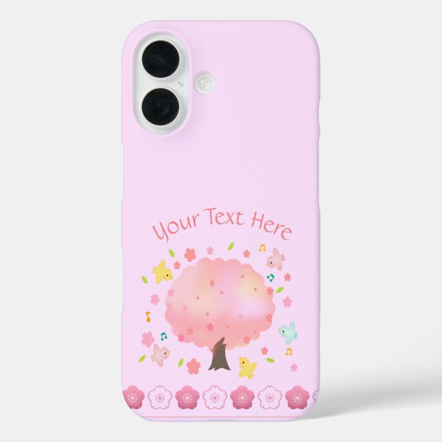 Spring Tree & Birds Custom Case-Mate iPhone Case (Back)