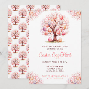 Spring Tree Easter Egg Hunt Invitation