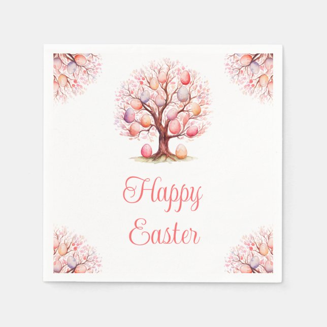 Spring Tree Easter Egg Hunt Napkins (Front)
