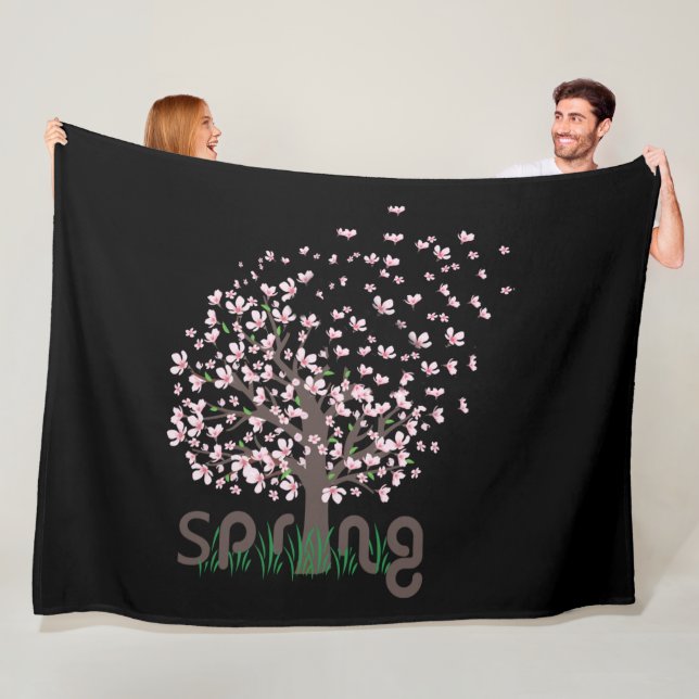 Spring Tree Fleece Blanket (In Situ)