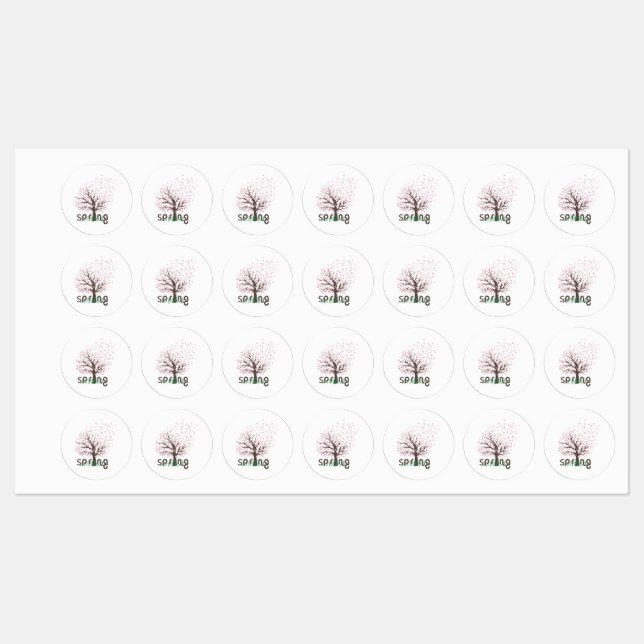 Spring Tree Labels (Sheet)
