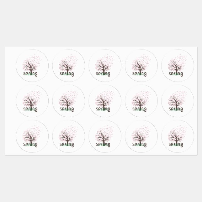 Spring Tree Labels (Sheet)