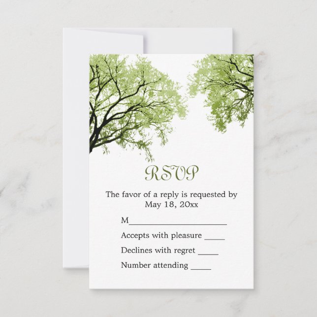 Spring Trees 2 - RSVP Card (Front)