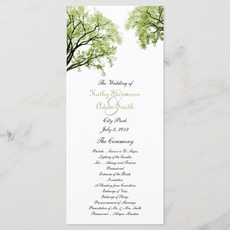 Spring Trees 2 Wedding Program