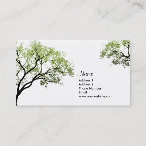Customizable Spring Trees Business Cards