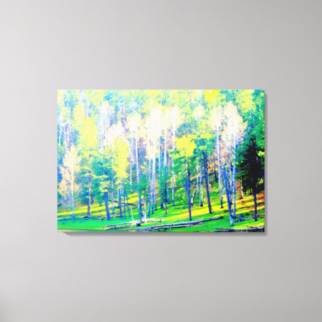 spring trees leafing out wrapped canvas print (Front)