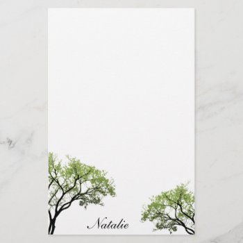 Spring Trees Stationery by PrettyPapers at Zazzle