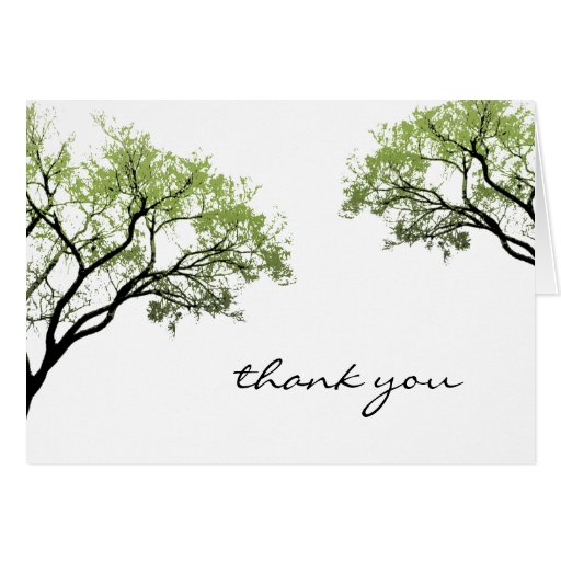 Spring Trees Thank You Card | Zazzle