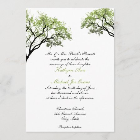 Spring Trees Wedding Invitation