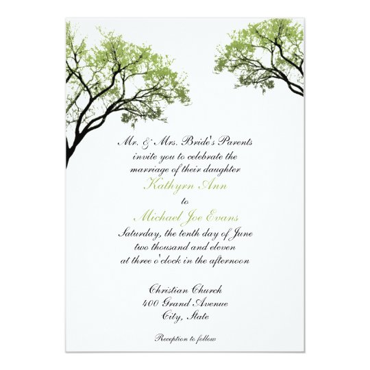Spring Trees Wedding Invitation | Zazzle
