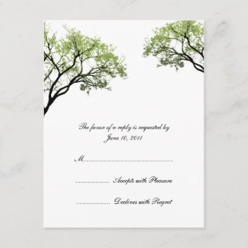 Spring Trees Wedding Invitation Rsvp by AJsGraphics at Zazzle