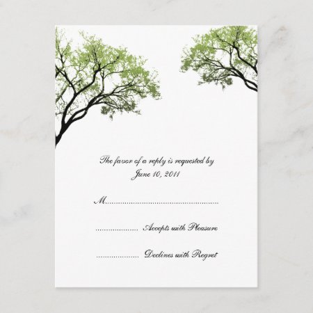 Spring Trees Wedding Invitation Rsvp