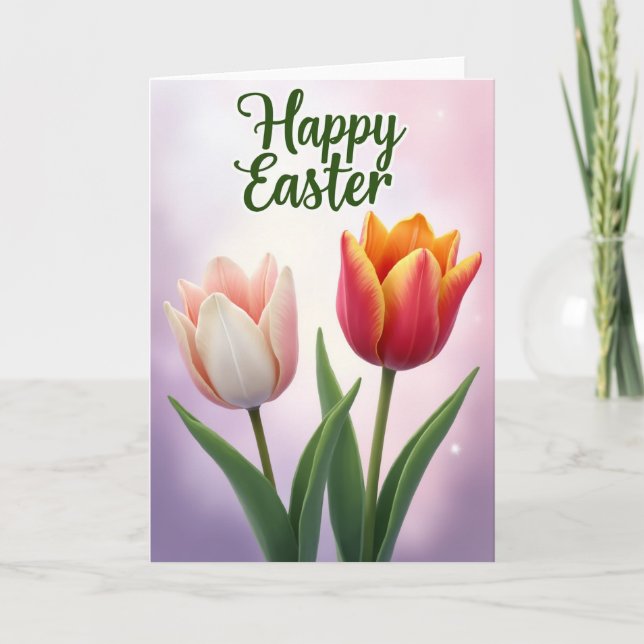 Spring Tulip Beauty Greeting Card (Front)