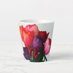 Spring Tulip Bouquet Latte Mug