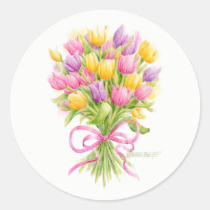 Spring Tulip Bouquet Stickers