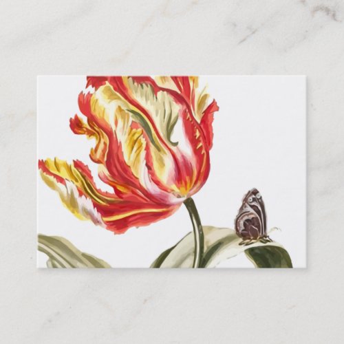 Spring Tulip Butterfly Floral Alternative Health Business Cards