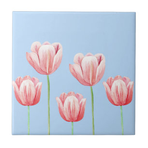 Spring tulip ceramic tile