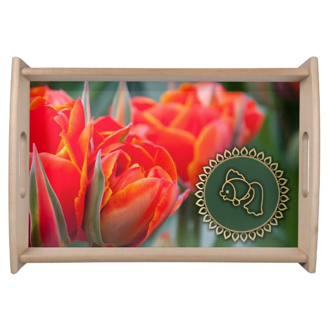 Spring Tulip Design Nowruz Gift  Serving Tray (Front)
