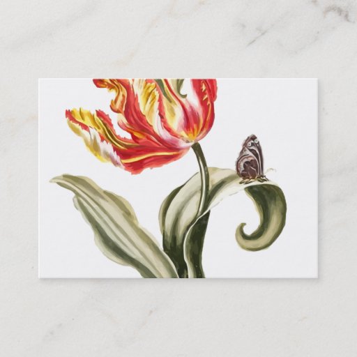 Customizable Spring Tulip Floral Business Card Templates