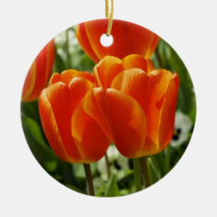 Spring Tulip Garden Ceramic Ornament