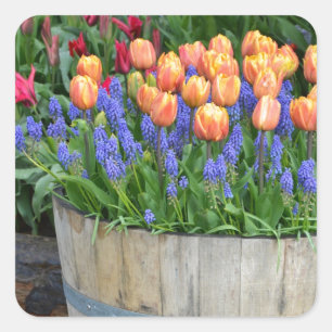 Spring tulip garden print sticker
