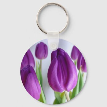 Spring Tulip Key Chain by Regella at Zazzle