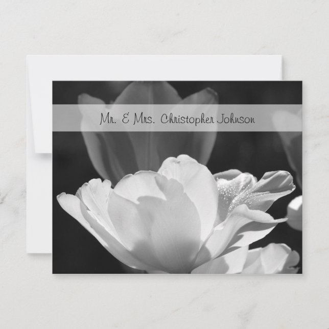 Spring Tulip Thank You Wedding Card Invitation (Front)