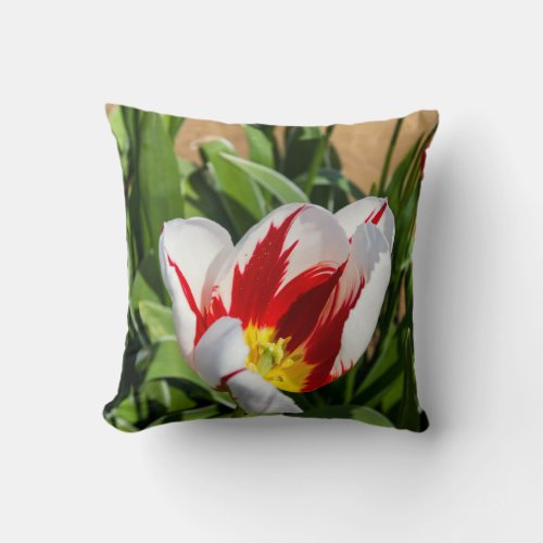 Spring Tulip Throw Pillow
