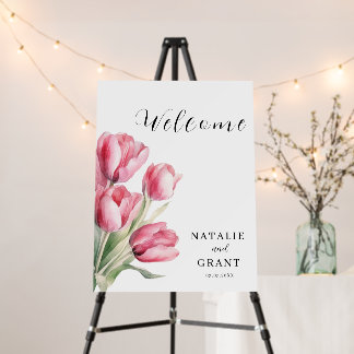 Spring Tulip Wedding Foam Board