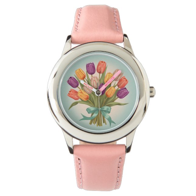 Spring tulips bouquet watch (Front)