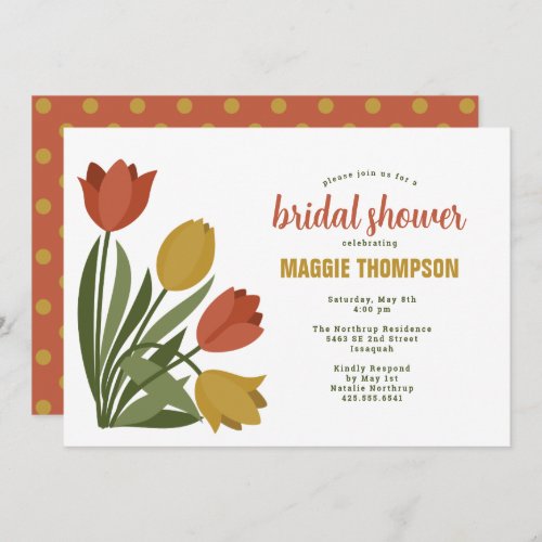 Spring Tulips Bridal Shower Invitation